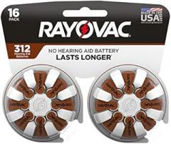 BATTERY HEAR AID312 16PK