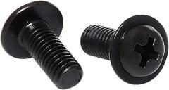 Cgshop-Socket Cap Screws M2-M5 Cross Round Head with Pad Screw Carbon Steel Black Pan Head with Gasket Machine Teeth Electronic Screw, 100pcs/Lot, Fasten to Prevent loosening(4mm,M2 x100pcs)