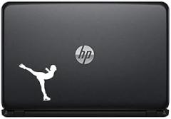 Figure Skate Woman Vinyl Decal Sticker for Computer MacBook Laptop Ipad Electronics Home Window Custom Walls Cars Trucks Motorcycle Automobile and More (White)