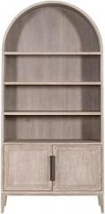 MAKLAINE Contemporary Transitional Storage Bookcase in Natural