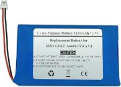 3.7V 1200mAH Replacement Battery for Izzo Golf A44000 Swami Golf GPS Navigator