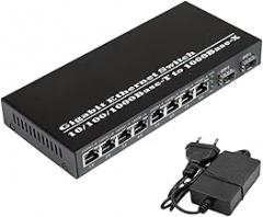 Fiber Optical Switch 8 RJ45 2 SFP Fiber Port UTP Media Converter Gigabit Ethernet Switch 10 Pcs 1000M New 2026 High for Reliable Electronic Component, Precision, Stable Performance