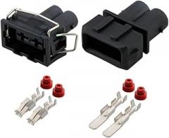 2 Pin 357972762 357972752 Car Electronic Fan,Fuel Injector Ignition Coil Plug Connector(Male,5 Sets)