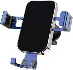 HBJWOV Car Bracket Metal Car Air Outlet Mobile Phone Navigation Bracket Snap-on Car Phone Bracketi(Blue)