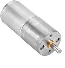 Dioche DC Gear Motor 12V High Metal Gear Low Speed High Torque Quiet Operation for Electronic Lock Robot Electric Curtain 25mm Diameter 1Pcs (12V 1000RPM)
