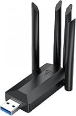 Dual Band USpB VViFi 1200Mbps Adaptier 2.4GHz 5GHz 4 Angten VViFi USpB DongIe for PC Laptop Computer 600Mbps Network Card Signal Adaptier New 2026 High for Reliable Electronic Component