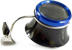 Red/Blue Clip-On Glasses Magnifier 10X Repair Eye Loupe Watch Magnifying Glass Watch Magnifier Repair Loupe Lens Plastic, Alloy