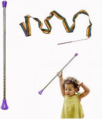 Twirling Baton 21 Inches Marching Baton Spinning Dance Baton Metal Gymnastics Parade Stick for Child in Majorette (Purple)