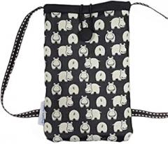 Tainada Small Crossbody Smartphone Pouch, Shockproof Cross Body Shoulder Wallet Travel Purse Bag for iPhone iPhone 17/16/15 Pro, 16 Plus, 16e; Samsung S25, A56; Google Pixel 10 (Hippo Pattern Black)