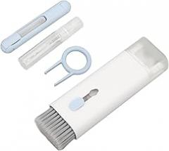 Electronic Cleaner Kit 7 in Multi-Purpose Tool for Keyboards Earphones Laptops Phones Monitors and PCs with Deep Crevice Brush Removable Microfiber Cloth and Key Puller