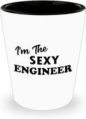 Gifts for Engineering Shot Glass Shotglass Novelty Drinkware - Engineer Engr Week Civil Chemical Electrical Electronic EC Industrial Mechanical Funny Idea - Sexy Engineer