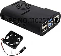 Raspbeiry Pi 4B Raspbeiry Pi 4 ABS Injection Molded Case with Cooling Fan, Black and White New 2026 High for Reliable Electronic Component, Precision, Stable Performance