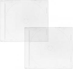 2Pcs CD Storage Boxes Transparent DVD Cases for Organizing and Protecting Discs for Home Office and Travel Use Lightweight and Compact Design