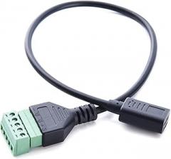 Electronic Cable Type C USB Female to 5 Pin Bolts Screw Terminals Cable for Structure Cabling