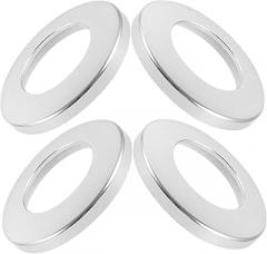 4pcs Car Door Pull Pin Cover Aluminum Alloy Decor Ring Latch Key Door Handle Cover for Automotive Easy Install Car Interior Decoration