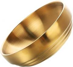 Milisten Decorative Entryway Key Bowl 21cm Gold round Jewelry Holder Portable Storage Dish for Home Office Table Organizer