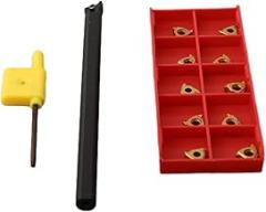 SNR0008K11 Threading Turning Tool Holder with 10mm Shank, 125mm Length, Right-Hand for CNC Boring Bar for 11IR A60 Carbide Inserts, Alloy Steel Construction