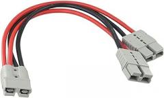6AWG Automotive Power Cable 120A Dual Y Adapter for Anderson Connection (50CM)