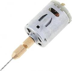 12V Small PCB Drill 13000rpm 500mA Press Drilling with 1mm Drill Electronic Starter and Drill Clamp Hand Tool