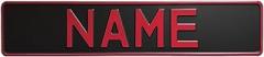 Custom Nameplate License Plate European Home Decor Metal Art Personalized Front Delete Interior Funny Gift Red Name