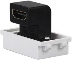 Straight HDMI2.0 Female to Female Plug Socket 23x36mm Slot Connector Pass-Through HDMI Compatible Module(L Shape HDMI)