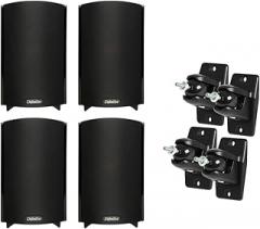 (2 Pairs) Definitive Technology ProMonitor 800-2-Way Satellite or Bookshelf Speaker for Home Theater Speaker System + Pair of Definitive Technology VEPC Pro-Mount 90 - Pair (Black) Bundle