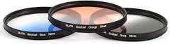 3 Pcs Graduated Blue Orange Gray Camera Lens Filter 72mm + Pouch Kit (id: 4fa af9 735 60c aaf