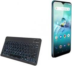 BoxWave Keyboard Compatible with Allview Soul X7 Style - SlimKeys Bluetooth Keyboard - with Backlight, Portable Slim LED 7 Colors - Jet Black