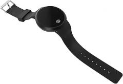 minkissy Led Electronic Alloy Wrist Watch for Couples Pu Leather Band Unisex for Sports and Daily Wear Black