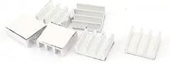 NEW LON0167 New 6pcs 11x11x5.5mm Aluminum Adhesive Heatsink for Electronic Memory Chip IC(Neue 6 stcke 11x11x5,5mm Aluminium Kleber Khlkrper fr Elektronische Speicherchip IC