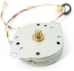 S44M100S17 DC 12V Ultra-Thin 44mm Round Stepper Electronic Starter 10 Teeth 2-Phase 4-Wire Stepping Electronic Starter for Precise Instrument Motor Drivers