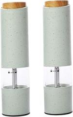 2pcs Electric Pepper Grinders Portable Kitchen Electronic Grinding Tools Handheld Spice Mills for Fresh Flavor and Easy Operation
