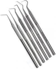 A2ZS- 6 pc Pointed Hook & Pick Set - Automotive & Electronic Repair Hand Tools, O-Ring Seal Gasket Pick Puller Remover Workshop Tools- Heavy Duty Pick Set, 5.5