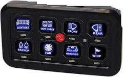 6/8 Gangs Universal LED Switch Panel 12V Light On-Off Control Relays System Slim Electronic Relay System for SUV Boat Caravan