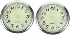 2pcs Car Clock Dashboard Digital Electronic Clock for Automotive Stick Dashboard Car Tiny Luminous