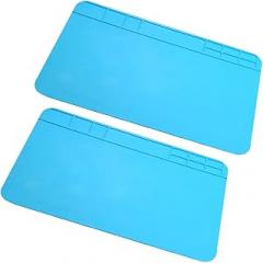 2Pcs Waterproof Heat-Resistant Electronic Repair Silicone Mat Multiple Parts Storage for Electronics for Soldering and Maintenance