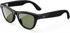 Ray-Ban Meta (Gen 2), Skyler, Shiny Black | Smart AI Glasses for Men, Women — 2x Battery Life — 3K Ultra HD Resolution — 12 MP Ultra-Wide Camera, Audio, Video — Green Lenses — Wearable Technology