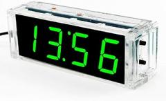 Taidacent 51 Single-chip Digital Clock LED Display Kit Light Control 1 inch LED Digital Tube DIY Electronic Clock Parts with Shell Tube Clock (Green)