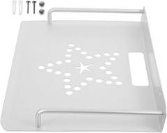 IMIKEYA Space Aluminum STB Box Shelf and Router Stand White Adjustable Size Easy Wall Mount Bracket for Living Room Organizing Compatible Devices