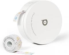 PeriPage Label Maker - Portable Bluetooth Label Printer - Small Smart Handheld Mini Labeler with Tape - Compatible with iOS and Android - Ink Free，Rechargeable，Multiple Template Font Icons (White)