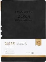 Black | A6 | 2025 Daily Weekly Monthly Planner from 01.2025-12.2025 Dated Page Leather Academic Calendar 12 Month Day New 2025 High for Reliable Electronic Component