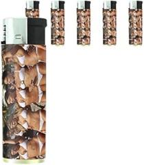 Beach Babes Pin Up Girls Model Set of 5 Lighters S1 Electronic Refillable Flame Cigarette Smoking