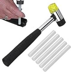 Rubber Mallet Dubble Face Hammer Nylon Rod Front Sight Drift Punch Tool Set Compatible with Glock & Colft 1911