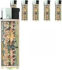 Refillable Electronic Lighter Set of 5 Pieces D-175 Yorke & Adams Bankers & Brokers Pony Rosebuds