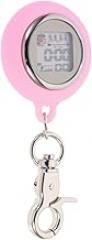 Didiseaon Electronic Nurse Table Digital Pocket Watch with Stopwatch Timer Night Light Calendar Alarm Clip Chest Watch Alloy Pink 3.74 Inch for Home Use