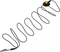 Static Ground Cable ESD Sucker and Alligator Clip PVC Pu Material for Electronics Repair Grounding for Static Discharge Protection Black