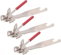 Milisten Manual Can Opener and Handheld Bottle Opener with Can Lid Cutter, Non-slip Handle, 3pcs Set for Kitchen and Camping Use