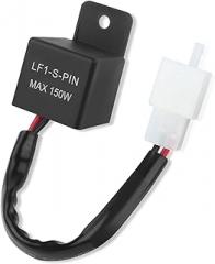 Motorcycle LED Flasher Relay for LED Turn Signal,12V 2Wire 2Pin Turn Signal Relay for Fixing Hyper Flashing Issue,Electronic Flasher Relaies Blinker Relaies for Most Motorcycles