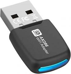 Mini USaB WF 6 Network Card 286Mbps 802.11Ax Dongle USaB 2.4Ghz Wi-Fi LAN Adapter Driver for Pc Laptop 7 10 11 New 2026 High for Reliable Electronic Component, Precision, Stable Performance
