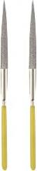 uxcell Diamond Needle Files, 3mm x 140mm Half Round Type File Handles Hand Tool for Metal Wood Stone Marble 2pcs